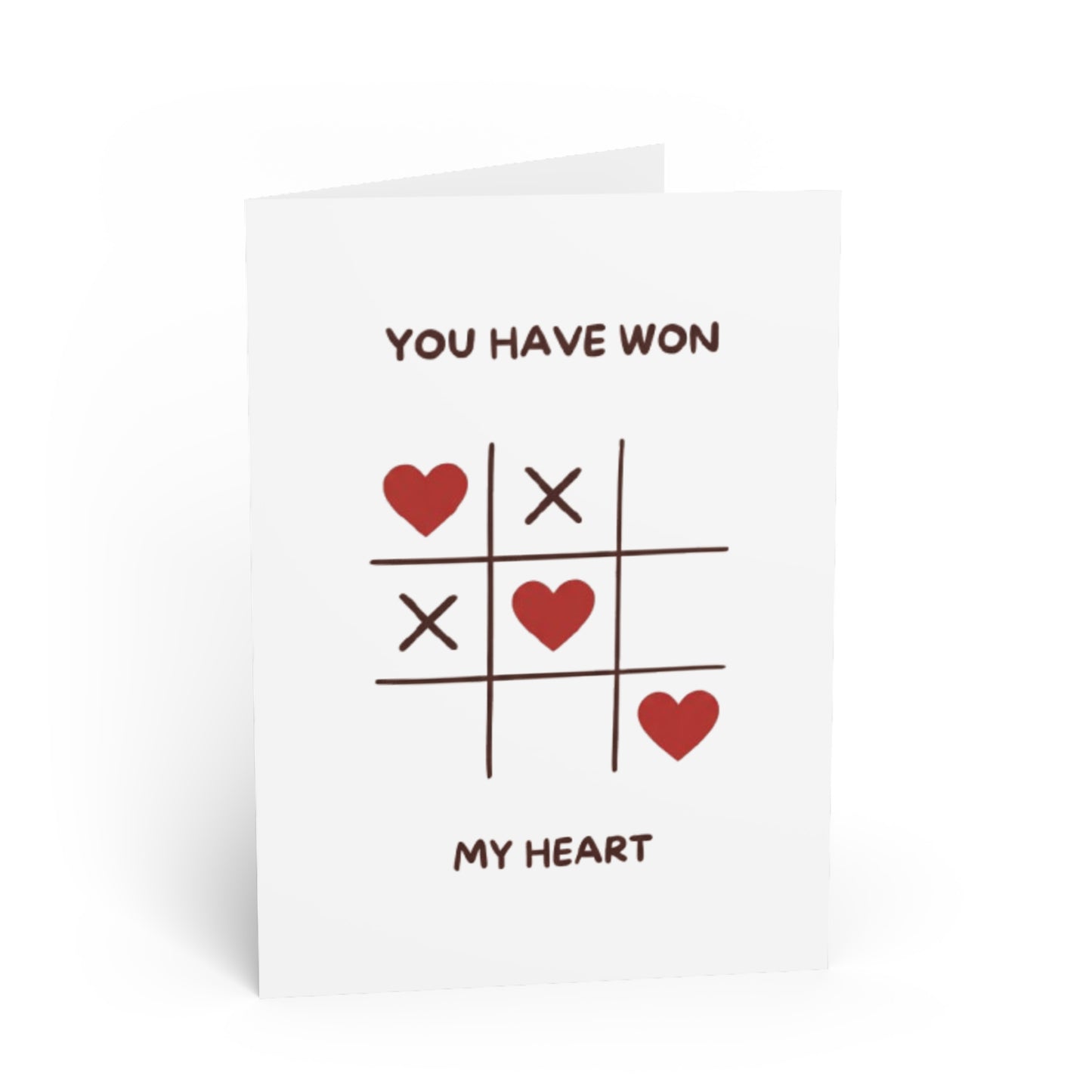 Romantic Tic-Tac-Toe Card — "You Have Won My Heart" Valentine’s Card