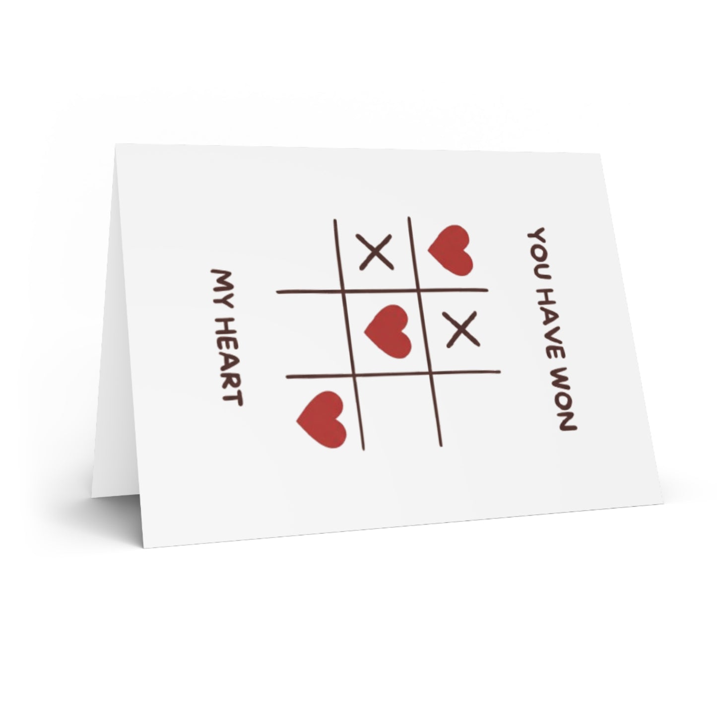 Romantic Tic-Tac-Toe Card — "You Have Won My Heart" Valentine’s Card